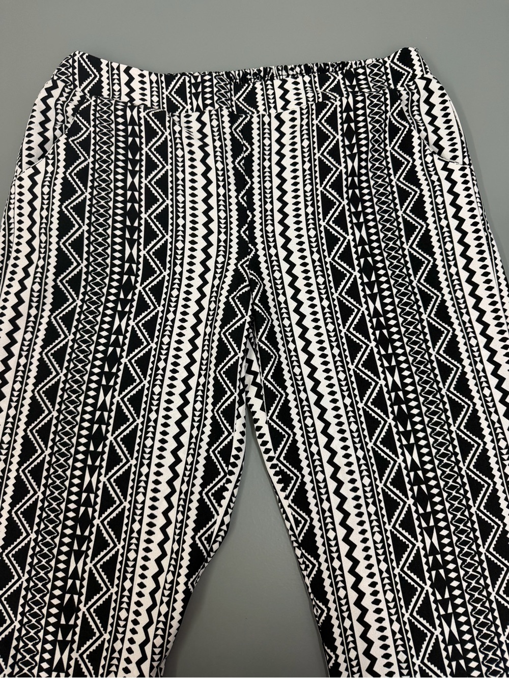 Abstract Printed Wide Leg Pants